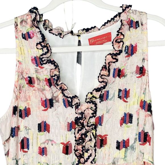 NWT Anthropologie Bhanuni by Jyoti Cydney Tiered Maxi Dress Beaded 2 Boho - Picture 7 of 14